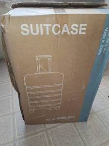 lot 71 image: 28 blue suitcase