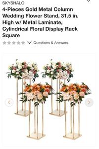 lot 72 image: Wedding arch flower racks and decor
