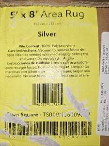 lot 92 image: Silver 5x8 area rug