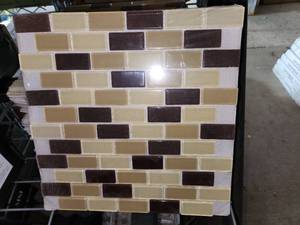 lot 94 image: multi brown glass mosaic Tile