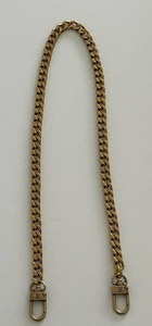 lot 11 image: Louis Vuitton Gold Tone Chain replacement purse strap with LV Logo Clasp could be used as a necklace