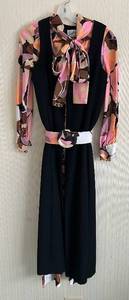 lot 16 image: Vintage Couture Johnny Herbert Original Jumpsuit W Long Overvest Decor Size 8