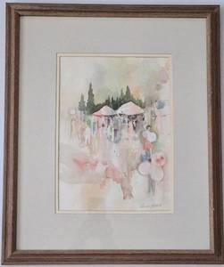 lot 56 image: Original Watercolor by Minneapolis Local Artist Louise Gabbert