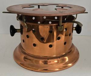 lot 60 image: Vintage Copper Spring Warmer Stove - Made in Switzerland