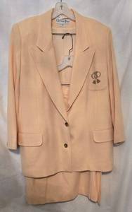 lot 80 image: Vintage Christian Dior Wool 2 Piece Suit (Blazer & Skirt), Size 14