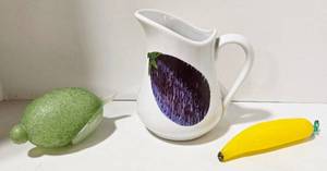 lot 117 image: BIA Ceramic Pitcher - Glass Lime & Glass Yellow Squash