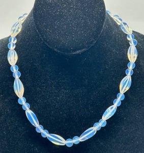 lot 145 image: Opalite Moonstone Glass Necklace - Opalescent, 18 in