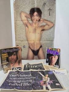 lot 153 image: Prince Memorabilia Assortment - Posters & Magazines & Clippings