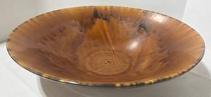lot 162 image: Shigaraki Ceramic Glazed Bowl - Caramel & Brown Texture