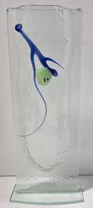 lot 167 image: Mid Century Hand Crafted Glass Sculpture Vase