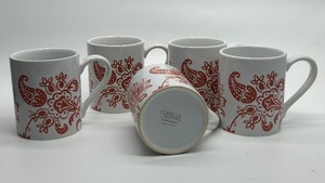 lot 195 image: Corelle Coordinates Paisley Mugs - 4 in Tall (Lot of 5)