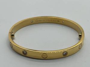 lot 206 image: Cartier Inspired Love Bracelet 750 Gold Plated & Screwdriver