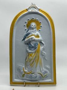lot 207 image: Italian Angela Loffredo Virgin Mary Wall Plaque