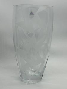 lot 208 image: Krosno Deco-Glass Vase - Large Geometrical Etched Design - Made in Poland