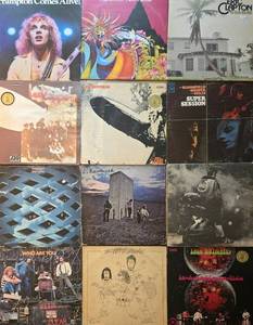 lot 245 image: 12 Vintage Vinyl Albums - The Who, Led Zeppelin, Frampton, Clapton (Lot of 12)