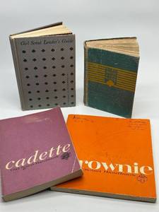 lot 284 image: Vintage Lot of 4 Collectible GIRL SCOUT & BROWNIE Books 1940s- 1980s