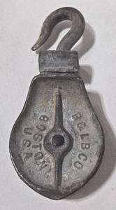 lot 301 image: Vintage Snatch Block Pulley - B & LB Co Boston USA