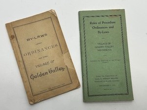 Antique Vintage By-Laws & Ordinances for the Village of Golden Valley- Green & Brown Covers late 1800s & 1941