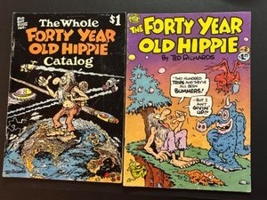 lot 331 image: The Forty Year Old Hippie (1978) Rip Off Press Ted Richards Comic Lot Set #1 & 2