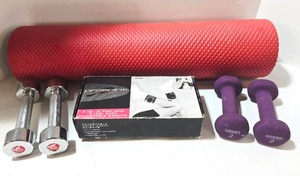 lot 364 image: Exercise Mat, Adjustable WristAnkle Weights, 2lb. & 3lb. Dumbbells