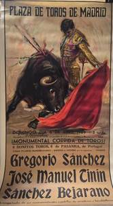Plaza de Toros de Madrid Bullfighting Poster 1969 - Gregorio Snchez & Jos Manuel Cinn