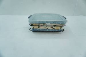 lot 5 image: Temptations 1.5 Quart Oven ware with Serving Rack , New