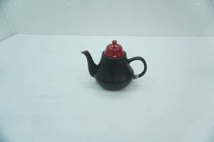 lot 10 image: Brown Teapot With Red Lid