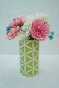 lot 70 image: Ceramic VasePlanter and Artificial Flower arrangement