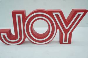 lot 92 image: Battery Operated JOY Lighted Word Sign