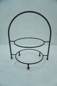 lot 99 image: 2-tier Metal DessertPie stand