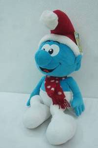 lot 147 image: Holiday Smurf Plush Toy 21 long