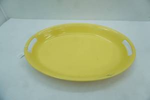 lot 181 image: Large Yellow Oval Fiesta Platter or Serving Tray