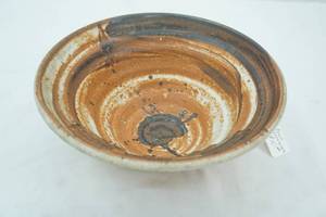 Stoneware Studio Pottery Bowl 10" diameter by 4.25" tall