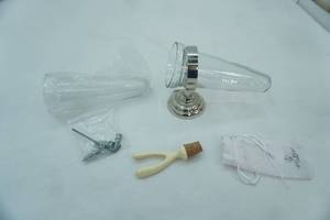 lot 291 image: Wall Vase with extra glass vase and wishbone bottle cork