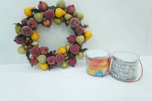 lot 329 image: Fruit Wreath, NEW 2ct LED Bead Light Garlands