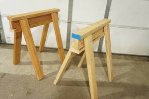 lot 347 image: Heavy-Duty 2x4 Saw Horses