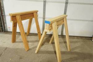 lot 348 image: Heavy-Duty 2x4 Saw Horses