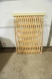 lot 359 image: Evenflo Baby Gate. Wood with metal top