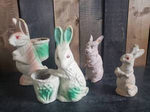 Fantastic Collection of Antique Easter Bunny Candy Containers