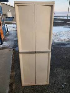 lot 56 image: 68 Tall Plastic Storage Cabinet in Solid Condition&nbsp