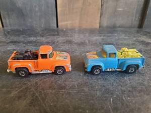 lot 82 image: 2 1974 Ford Pickup w Motorcycles Hot Wheels
