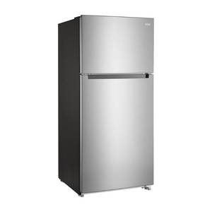 lot 17 image: Vissani 18 cu. ft. Top Freezer Refrigerator in Fingerprint Resistant Stainless Look, Garage Ready