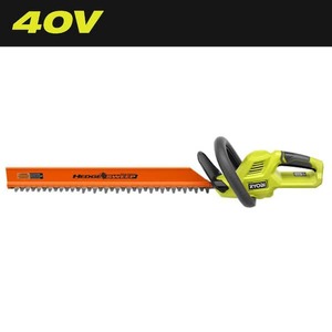 lot 34 image: RYOBI 40V 24 in. Cordless Battery Hedge Trimmer (Tool Only)