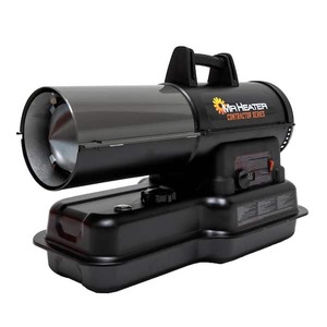 lot 69 image: Mr. Heater Contractor Series 80,000 BTU Black Forced Air KeroseneDiesel Outdoor Space Heater with Thermostat
