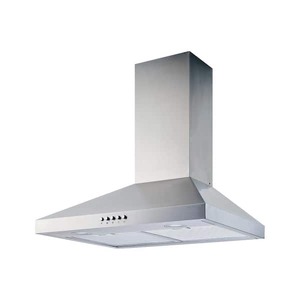 lot 76 image: Vissani Siena 30 in. 350CFM Convertible Pyramid Wall Mount Range Hood in Stainless Steel with Charcoal Filter and LED Lighting