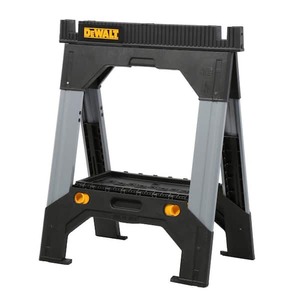 lot 88 image: (2) DEWALT 33 in. H Metal Folding Sawhorse with Adjustable Legs