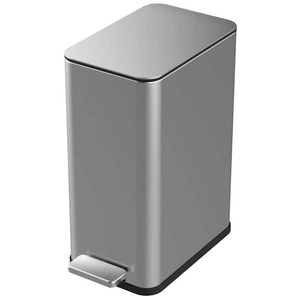 lot 136 image: StyleWell 2.6 Gal. Stainless Steel Slim Step-On Trash Can