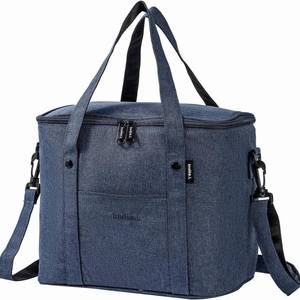 lot 140 image: ITOPFOX 13 Qt. Insulated Cooler Lunch Bag with Leakproof and Shoulder Strap in Navy Blue
