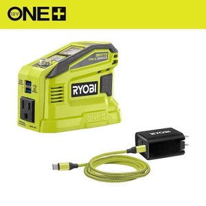 lot 141 image: RYOBI 18V ONE 150-Watt Portable Battery Inverter Power Source and Charger for 18V ONE Batteries (Tool Only)
