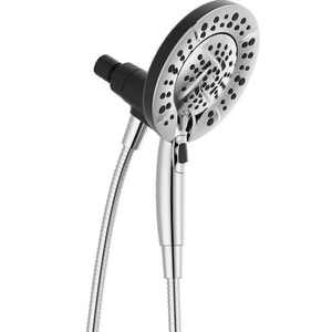 lot 167 image: Delta In2ition Two-in-One 5-Spray Patterns 6.63 in. Wall Mount Dual Shower Heads in Chrome